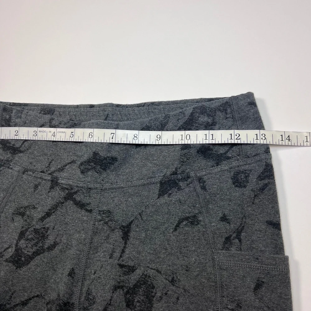 Pact Leggings Womens Small Gray Black Marble Organic Cotton High‎ Rise Pockets